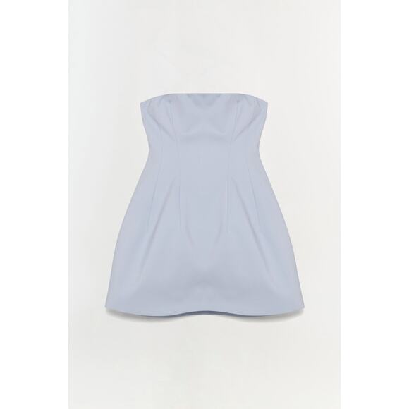 Simkhai 'Arta' Blue Cotton Strapless Mini Dress Size 2